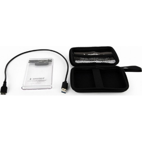 Gembird Διάφανη Θήκη Σκληρού Δίσκου 2.5" ,SATA III, USB 3.0 & Τσαντάκι Μεταφοράς (EE2-U3S9-6) Gembird Διάφανη Θήκη Σκληρού Δίσκου 2.5" ,SATA III, USB 3.0 & Τσαντάκι Μεταφοράς (EE2-U3S9-6)