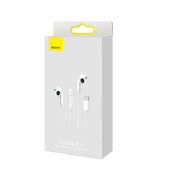 Baseus Encok C17 Type-C Wired Earphones White (NGCR010002)