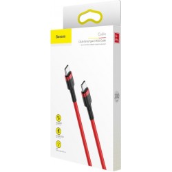 Baseus Cafule Cable Type-C to Type-C PD 2.0 QC 3.0 60W 1M Red+Red (CATKLF-G09)