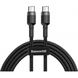 Baseus Cafule Cable Type-C to Type-C PD 2.0 QC 3.0 60W 1M Black+Gray (CATKLF-GG1)