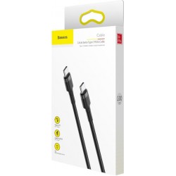 Baseus Cafule Cable Type-C to Type-C PD 2.0 QC 3.0 60W 1M Black+Gray (CATKLF-GG1)