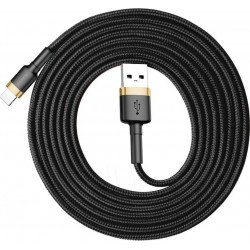 Baseus Cafule Cable USB to Lightning 1.5A 2M Black+Gold (CALKLF-CV1)