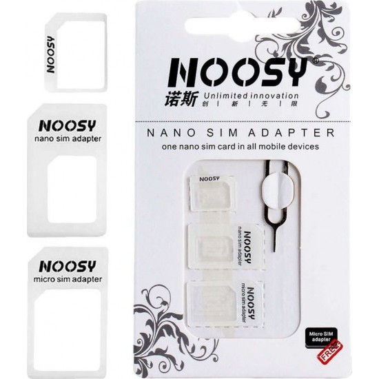 Noosy Αντάπτορας Κάρτας SIM Nano-SIM Adapter Kit (3-in-1) Noosy Αντάπτορας Κάρτας SIM Nano-SIM Adapter Kit (3-in-1)