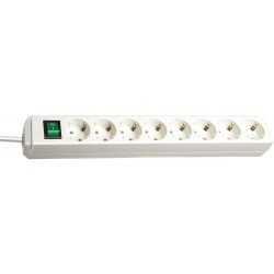 Brennenstuhl Eco-Line Power Strip 8-Fold [Cable 3m - White] (1159320018)