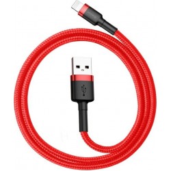Baseus Cafule Cable USB to Lightning 2.4A 0.5M Red (CALKLF-A09)
