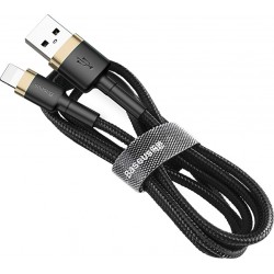 Baseus Cafule Cable USB to Lightning 2.4A 1M Gold+Black (CALKLF-BV1)