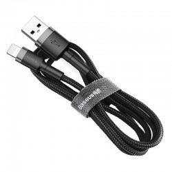 Baseus Cafule Cable USB to Lightning 2.4A 0.5M Gray+Black (CALKLF-AG1)