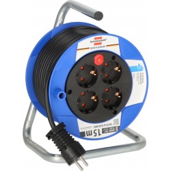 Brennenstuhl Garant Compact Μπαλαντέζα 4 Θέσεων με Καλώδιο 15m/ H05VV-F/ 3G1,5 Black (1079180004)