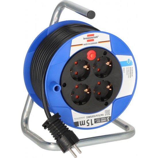 Brennenstuhl Garant Compact Μπαλαντέζα 4 Θέσεων με Καλώδιο 15m/ H05VV-F/ 3G1,5 Black (1079180004) Brennenstuhl Garant Compact Μπαλαντέζα 4 Θέσεων με Καλώδιο 15m/ H05VV-F/ 3G1,5 Black (1079180004)