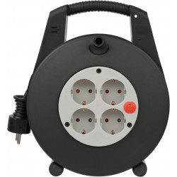 Brennenstuhl Vario-Line Μπαλαντέζα 4 Θέσεων με Καλώδιο 15m/ H05VV-F/ 3G1,5 Black/Light Grey (1094200)