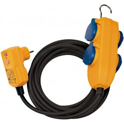 Brennenstuhl Μπαλαντέζα με RCD Προστασία και Powerblock 5m/ H07RN-F/ 3G1,5, IP54, Black (1168720010)