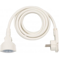 Brennenstuhl Καλώδιο Προέκτασης με Επίπεδο Φις 3m/ H05VV-F/ 3G1,5 White (1168980230)