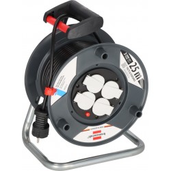 Brennenstuhl Garant E Μπαλαντέζα 4 Θέσεων με Καλώδιο 25m/ H05VV-F/ 3G1,5 Black (1215056)