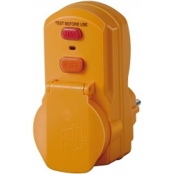 Brennenstuhl BDI-A 2 30 RCD Αντάπτορας Ατομικής Προστασίας με Θηλυκή Υποδοχή Schuko 30mA, IP54, Yellow (1290660)