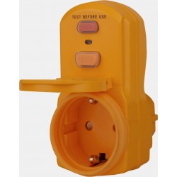 Brennenstuhl BDI-A 2 30 RCD Αντάπτορας Ατομικής Προστασίας με Θηλυκή Υποδοχή Schuko 30mA, IP54, Yellow (1290660)
