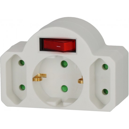 Brennenstuhl Ταφ Ασφαλείας 3 Θέσεων με Διακόπτη White (1508100) Brennenstuhl Ταφ Ασφαλείας 3 Θέσεων με Διακόπτη White (1508100)