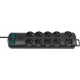 Brennenstuhl Primera-Line Power Strip 10-Fold [2 Switches / 5 Sockets each - Cable 2m - Black] (1153300120)