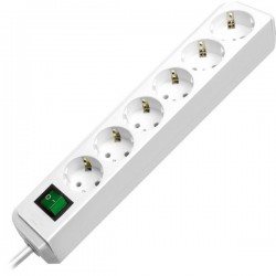 Brennenstuhl Eco-Line Power Strip 6-Fold [Cable 1.5m - White] (1159520015)