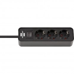 Brennenstuhl Ecolor Power Strip 3-Fold [Cable 1.5m - Black] (1153230000)