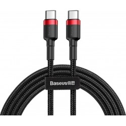 Baseus Cafule Cable Type-C to Type-C PD 2.0 QC 3.0 60W 2M Black+Red (CATKLF-H91)
