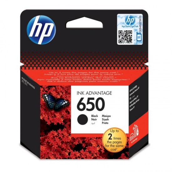 HP 650 Γνήσιο Μελάνι Εκτυπωτή InkJet - Μαύρο HP 650 Γνήσιο Μελάνι Εκτυπωτή InkJet - Μαύρο