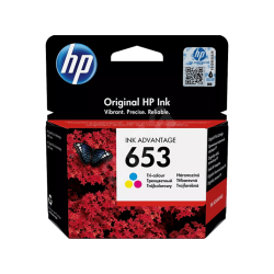 HP 653 Γνήσιο Μελάνι Εκτυπωτή InkJet - Πολύχρωμο (Tri-Color)