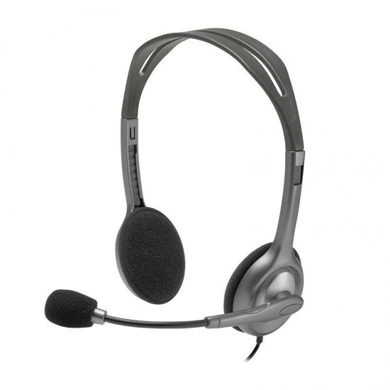 Logitech H110 On Ear Multimedia Ακουστικά με Μικρόφωνο και Σύνδεση - Γκρι Logitech H110 On Ear Multimedia Ακουστικά με Μικρόφωνο και Σύνδεση - Γκρι