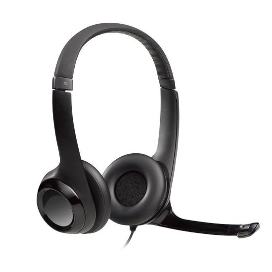Logitech H390 On Ear Multimedia Ακουστικά με Μικρόφωνο και Σύνδεση USB - Μαύρο