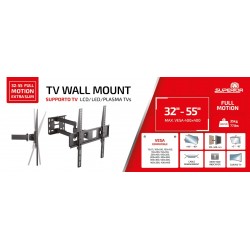 Superior Επιτοίχια Βάση Τηλεόρασης Full Motion Extra Slim 32"-55" (SUPSTV003)