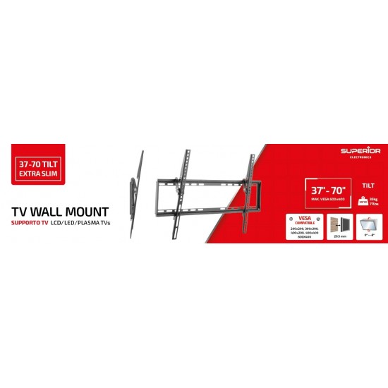 Superior Επιτοίχια Βάση Τηλεόρασης Tilt Extra Slim 37"-70" (SUPSTV015) Superior Επιτοίχια Βάση Τηλεόρασης Tilt Extra Slim 37"-70" (SUPSTV015)