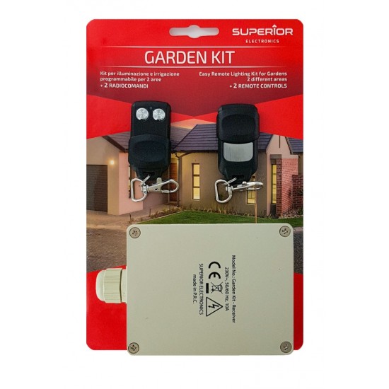 Superior Garden Kit Τηλεχειρισμού 220V AC/DC με 2 Τηλεχειριστήρια και Σταθερή Συχνότητα 433,92 MHz (SUPRK004) Superior Garden Kit Τηλεχειρισμού 220V AC/DC με 2 Τηλεχειριστήρια και Σταθερή Συχνότητα 433,92 MHz (SUPRK004)