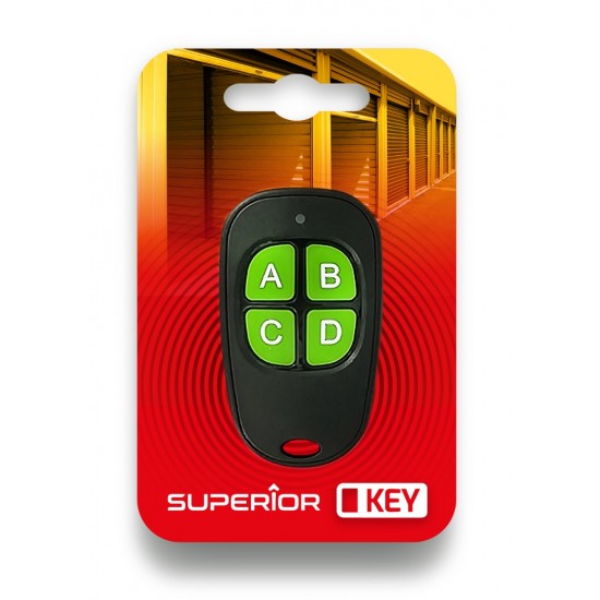 Superior Τηλεχειριστήριο Γκαραζόπορτας Key με 4 Κανάλια και Σταθερή Συχνότητα 433,92 MHz (SUPRF003) Superior Τηλεχειριστήριο Γκαραζόπορτας Key με 4 Κανάλια και Σταθερή Συχνότητα 433,92 MHz (SUPRF003)