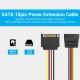 VENTION SATA 15-Pin Power Extension Cable 0.3M Black (KDABY)
