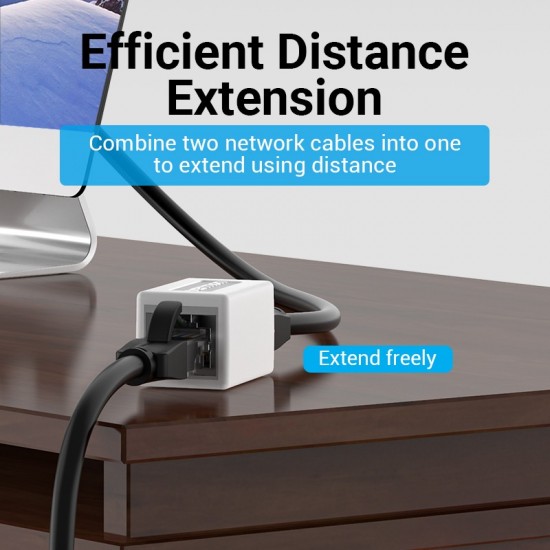 VENTION Cat.6 FTP Network Extender RJ45 Connector Black (IPVB0) VENTION Cat.6 FTP Network Extender RJ45 Connector Black (IPVB0)