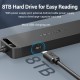 VENTION 4-Port USB 3.0 Hub with Type-C & USB 3.0 2-in-1 Interface and Power Supply 0.15M Black ABS Type (CHTBB)