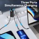VENTION 3-Port USB (C+C+A) GaN Charger (65W/30W/30W) EU-Plug Black (FEDB0-EU)