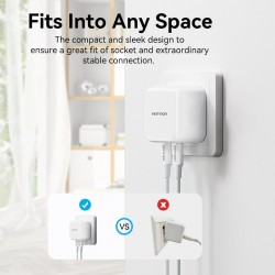 VENTION 2-Port USB (C+C) GaN Charger (35W/35W) EU-Plug White (FBPW0-EU)