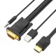 VENTION HDMI to VGA Cable with Audio Output & USB Power Supply 2M Black (ABIBH) VENTION HDMI to VGA Cable with Audio Output & USB Power Supply 2M Black (ABIBH)