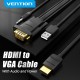 VENTION HDMI to VGA Cable with Audio Output & USB Power Supply 2M Black (ABIBH) VENTION HDMI to VGA Cable with Audio Output & USB Power Supply 2M Black (ABIBH)