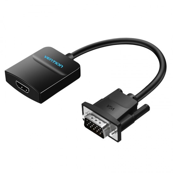 VENTION VGA to HDMI Converter with Female Micro USB and Audio Port 0.15M Black (ACNBB) VENTION VGA to HDMI Converter with Female Micro USB and Audio Port 0.15M Black (ACNBB)