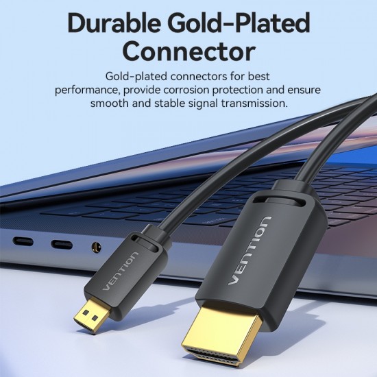 VENTION Mini HDMI to HDMI 4K HD Cable 1.5M Black (AGHBG) VENTION Mini HDMI to HDMI 4K HD Cable 1.5M Black (AGHBG)