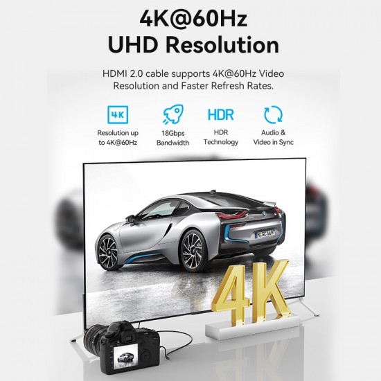 VENTION Micro HDMI to HDMI 4K HD Cable 2M Black (AGIBH) VENTION Micro HDMI to HDMI 4K HD Cable 2M Black (AGIBH)