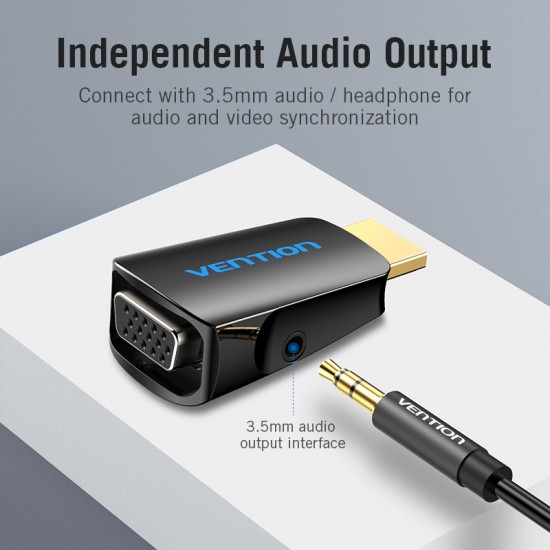 VENTION HDMI to VGA Converter with 3.5mm Audio Output (AIDB0) VENTION HDMI to VGA Converter with 3.5mm Audio Output (AIDB0)