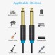VENTION 6.5mm Male to Male Audio Cable 2M Black (BAABH) VENTION 6.5mm Male to Male Audio Cable 2M Black (BAABH)