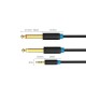VENTION 3.5mm Male to 2*6.5mm Male Audio Cable 2M Black (BACBH) VENTION 3.5mm Male to 2*6.5mm Male Audio Cable 2M Black (BACBH)