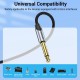 VENTION Cotton Braided 6.5mm Male to Male Audio Cable 10M Gray Aluminum Alloy Type (BASHL)