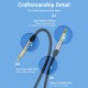 VENTION Cotton Braided 6.5mm Male to Male Audio Cable 10M Gray Aluminum Alloy Type (BASHL)