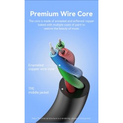 VENTION 3.5mm Male to Male Audio Cable 1.5M Black Aluminum Alloy Type (BAXBG)