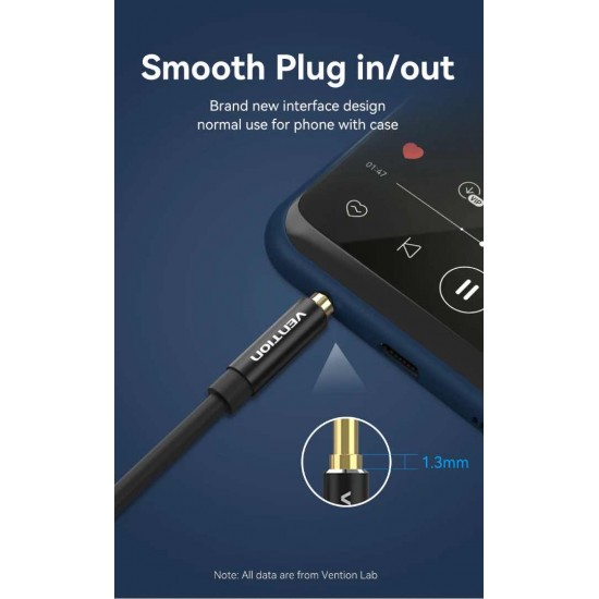 VENTION 3.5mm Male to Male Audio Cable 2M Black Aluminum Alloy Type (BAXBH) VENTION 3.5mm Male to Male Audio Cable 2M Black Aluminum Alloy Type (BAXBH)