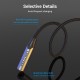 VENTION Cotton Braided 3.5mm Female to 2RCA Female Splitter Cable 0.3M Gray Aluminum Alloy Type (BCOHY)